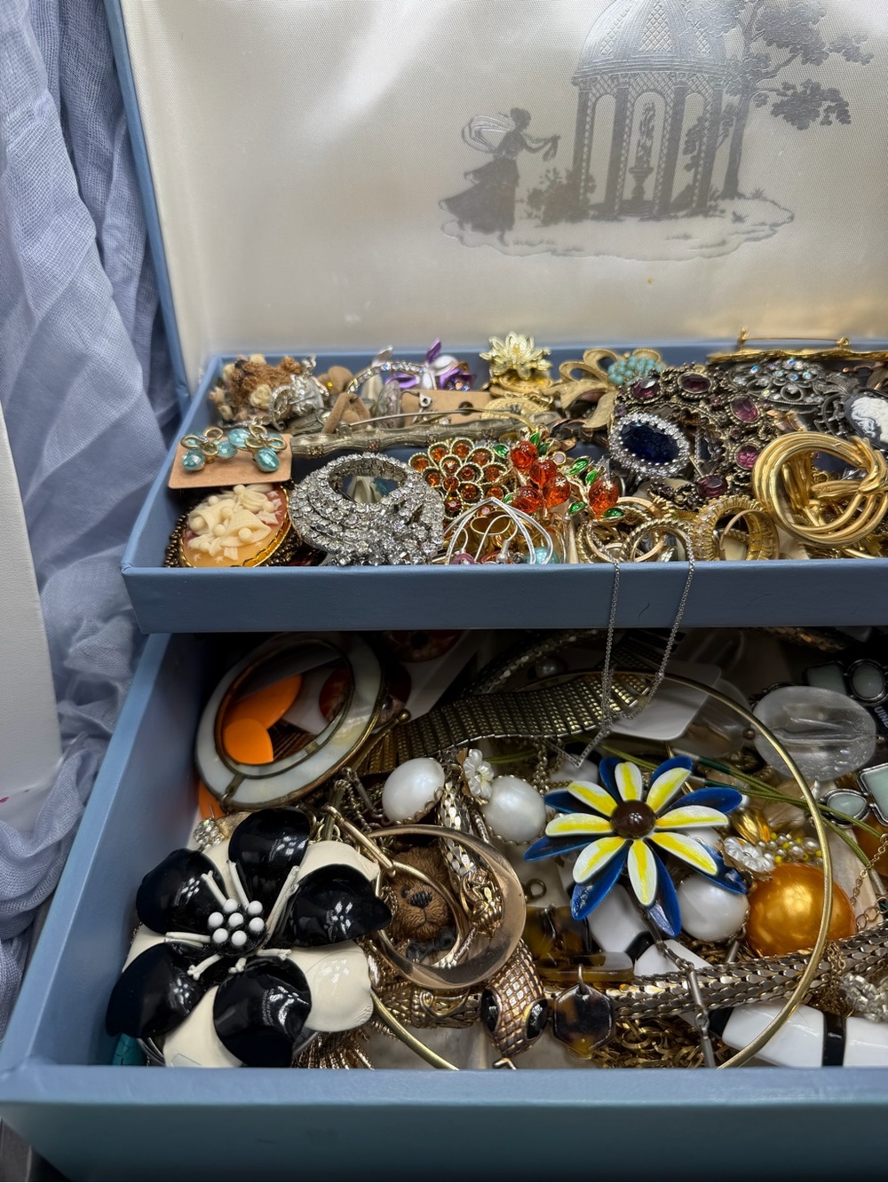 Vintage Jewelry in Buxton box
